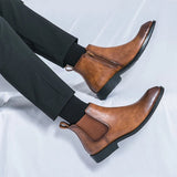 Nathan™ - Elegantné kožené Chelsea topánky so zipsom