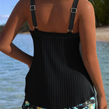 Laluna® | Tankini Prúžkované s Dvojdielnymi Plážovými Plavkami