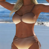 Anete - Pruhovaný Letný Bikini