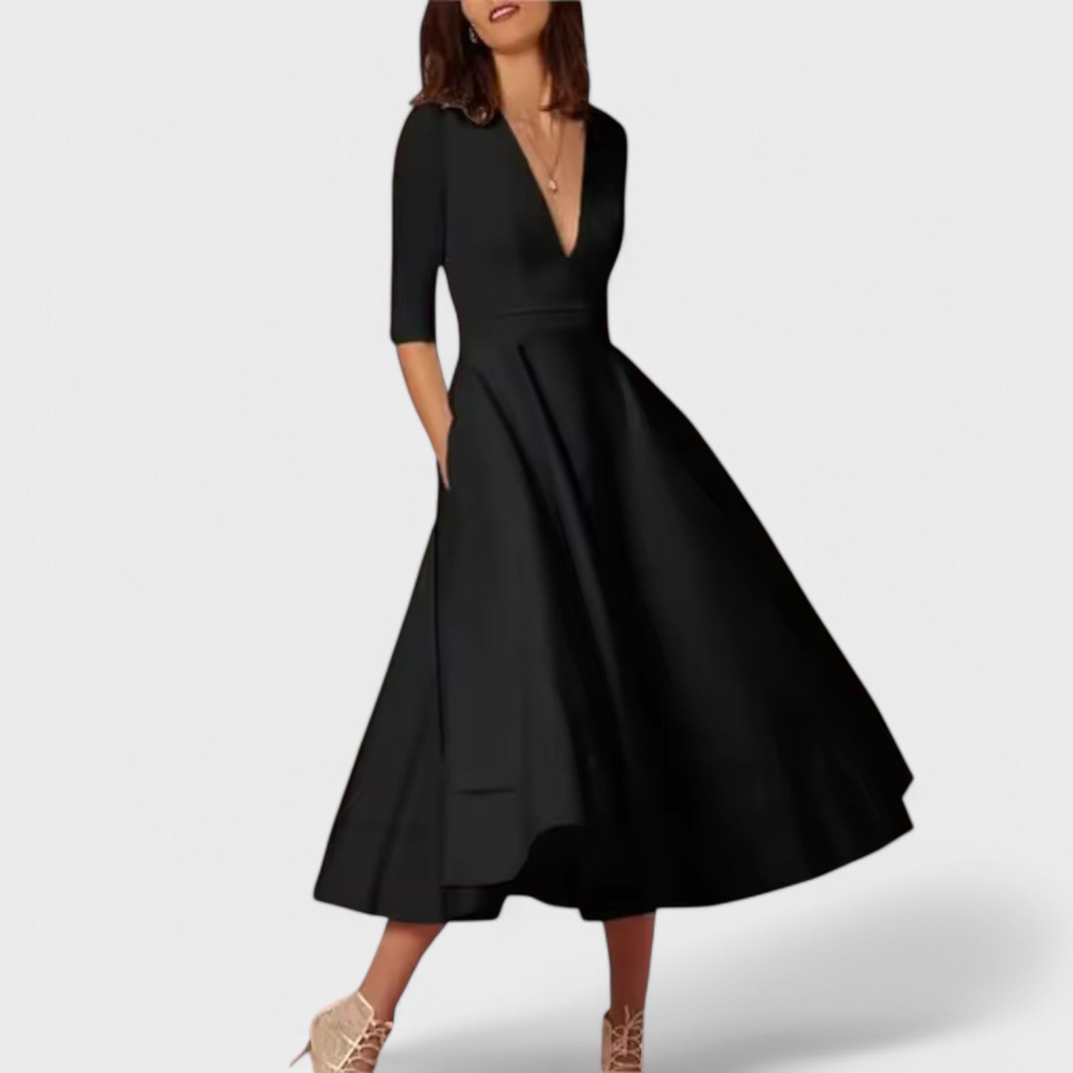 Helena | Elegantné šaty s V výstrihom