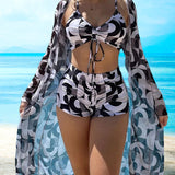 Laluna® | 3-dielny bikini set s potlačou