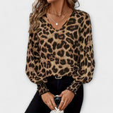 Susana | Elegantná blúzka s leopardím vzorom