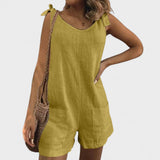 Yolanda | Jumpsuit s ramienkami a mašľou