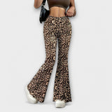 Berenice | Bootcut leopardie nohavice
