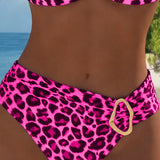 Samanta - Bikinis so zvieracím vzorom a kovovými detailmi