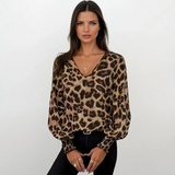 Susana | Elegantná blúzka s leopardím vzorom