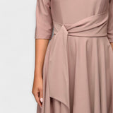 Ana | Elegantná Midi Šaty s Pásom