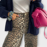 Carina | Vintage džínsy s leopardím vzorom