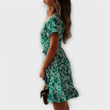 Dalila | Krátka boho sukňa zelená