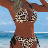 Sabíne - Vzorovaný Bikini s Halterom