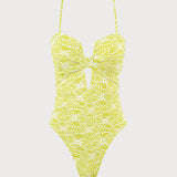 Jacquard Criss-Cross Jednodielne Plavky
