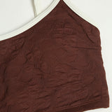 Tmavá káva Spaghetti Strap Crop