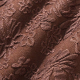 Kávové Jacquard plážové šortky s bočným viazaním